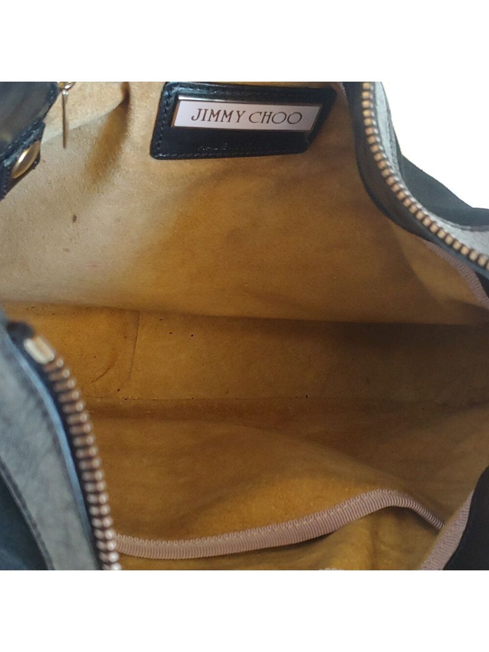 Jimmy Choo Black Leather and Suede Hobo Bag Luxury - Picture 15 of 17